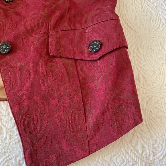 VINTAGE womens Brocade Vest - Picture 3 of 12